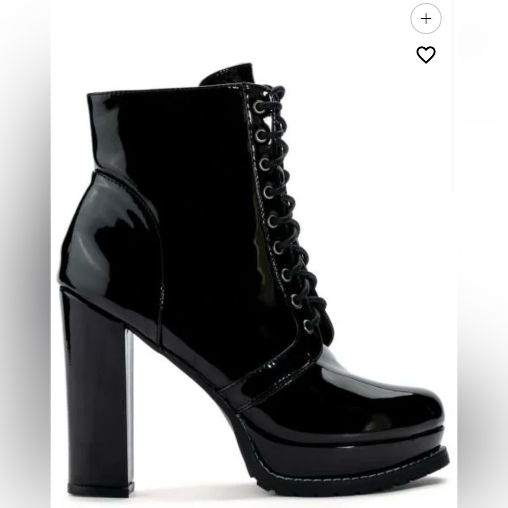 AZALEA WANG Freddie Chunky Lace Up booties SIZE: 8 - Picture 2 of 10